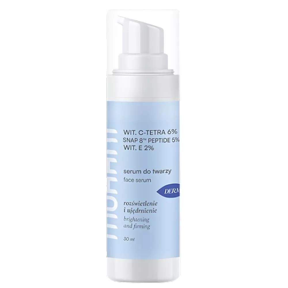 Napinająco-rozświetlające serum do twarzy z ultrastabilną witaminą C TETRA 6% neuropeptydem SNAP 8™ Peptide 5% i witaminą E 2%