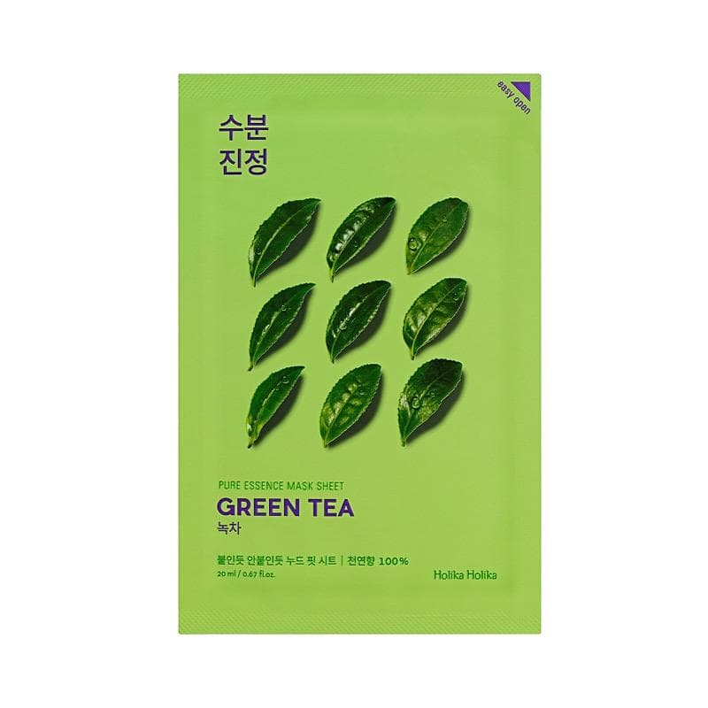 Pure Essence Mask Sheet - Green Tea - Odświeżająca maska w płachcie z wciągiem z zielonej herbaty -