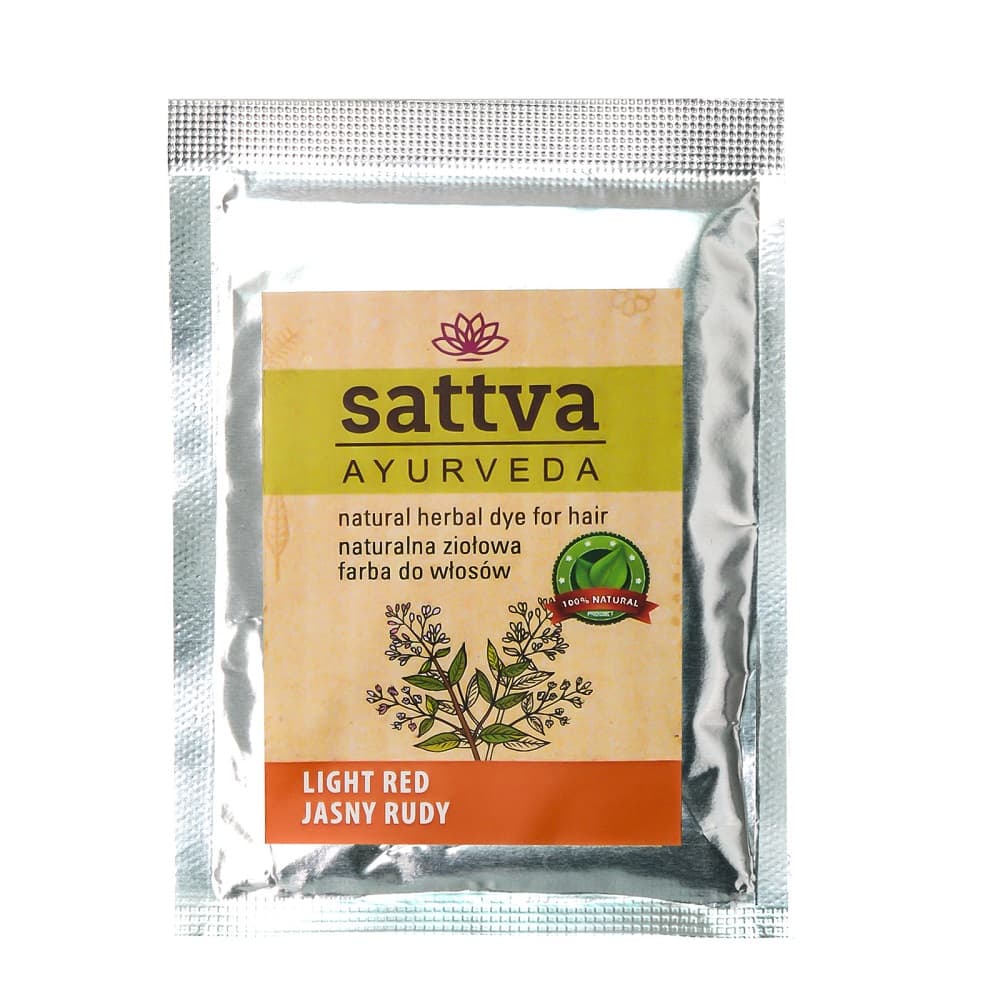 Sattva Natural Herbal Dye for Hair naturalna ziołowa farba do włosów Light Red