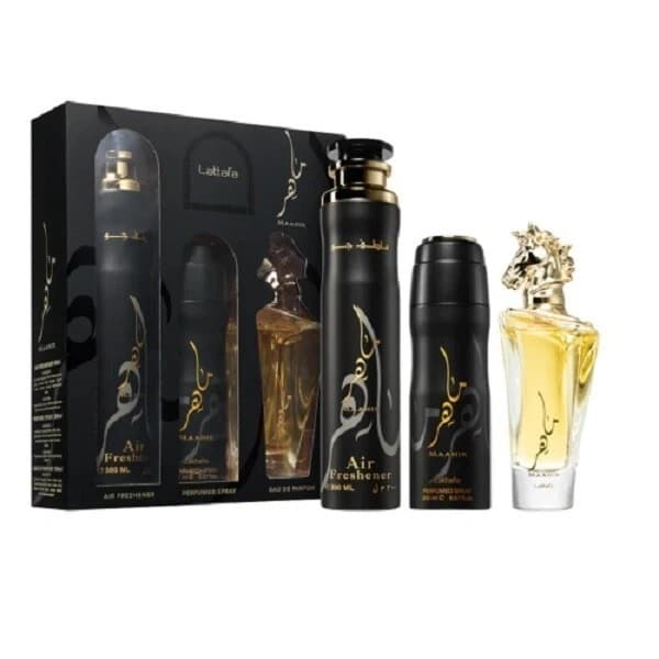 Maahir zestaw woda perfumowana spray + dezodorant spray + odświeżacz powietrza (U)