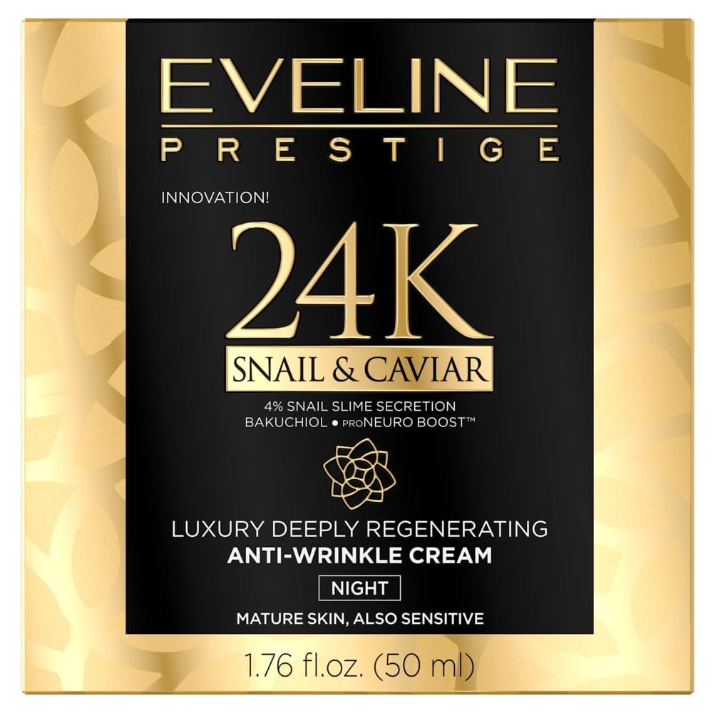 24K Snail & Caviar przeciwzmarszczkowy krem na noc z ekstraktem ze śluzu ślimaka
