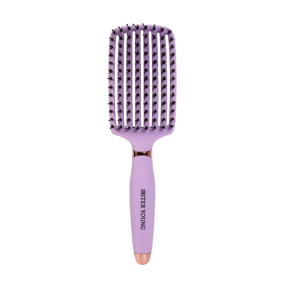 Ovia Hair Brush Szczotka do rozczesywania włosów z włosiem z dzika LIL1039 - Fioletowa