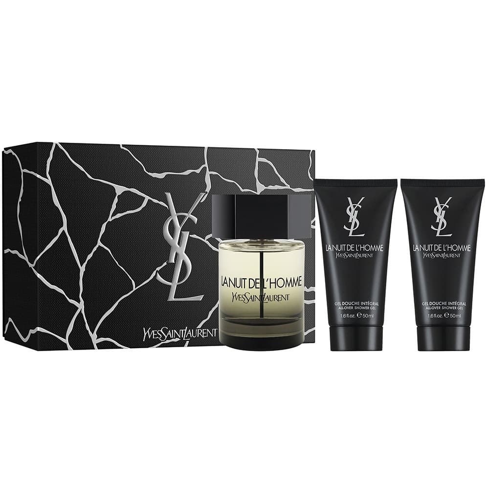 La Nuit De L'Homme zestaw woda toaletowa spray + żel pod prysznic 2x (M)