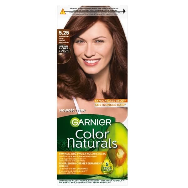Color Naturals 5.25 Jasny opalizujący kasztan, farba do włosów, do 100% pokrycia siwych włosów