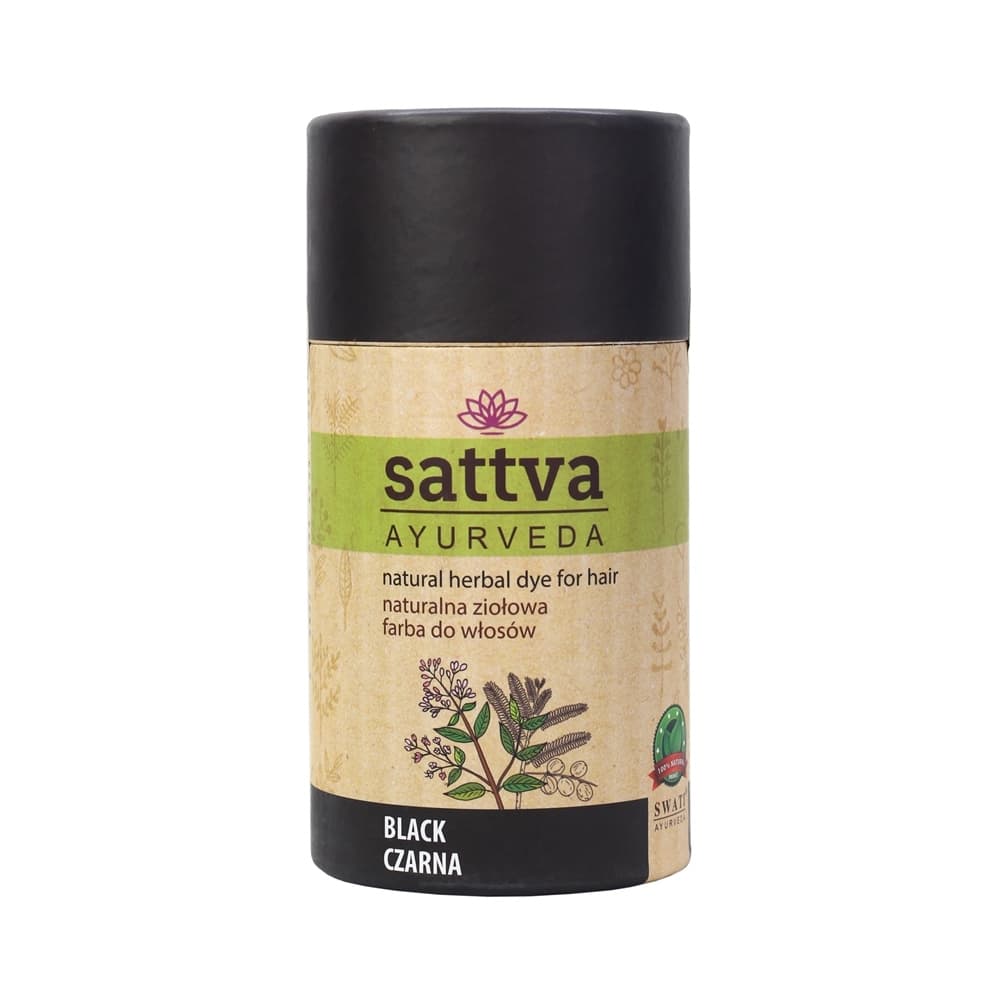 Sattva Natural Herbal Dye for Hair naturalna ziołowa farba do włosów Black