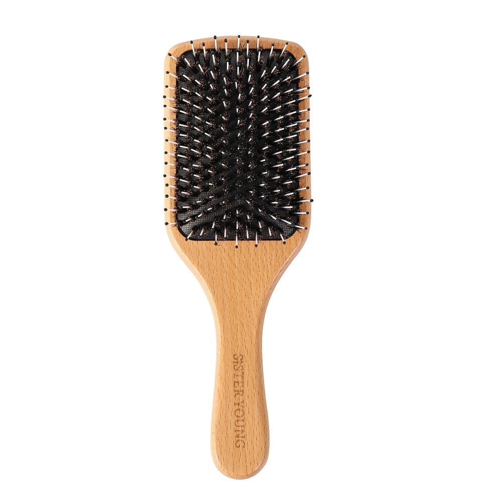 Vera Hair Brush Szczotka drewniana paddle brush do rozczesywania włosów WHD6050BV