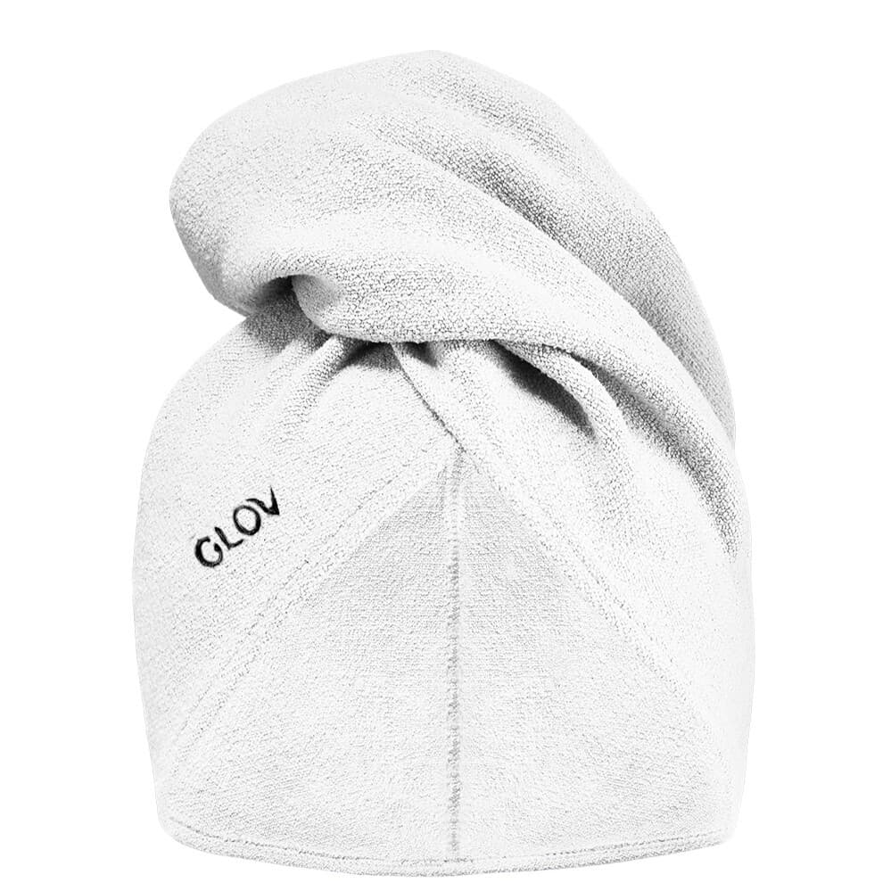 Biały turban do włosów skracający czas suszenia do każdego typu włosów Hair Wrap Glov