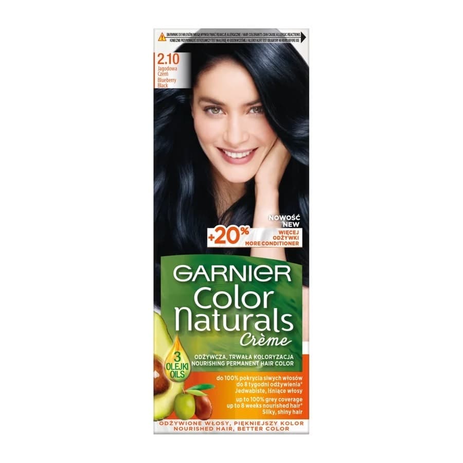 Color Naturals 2.10 Jagodowa czerń, odżywcza farba do włosów, do 100% pokrycia siwych włosów