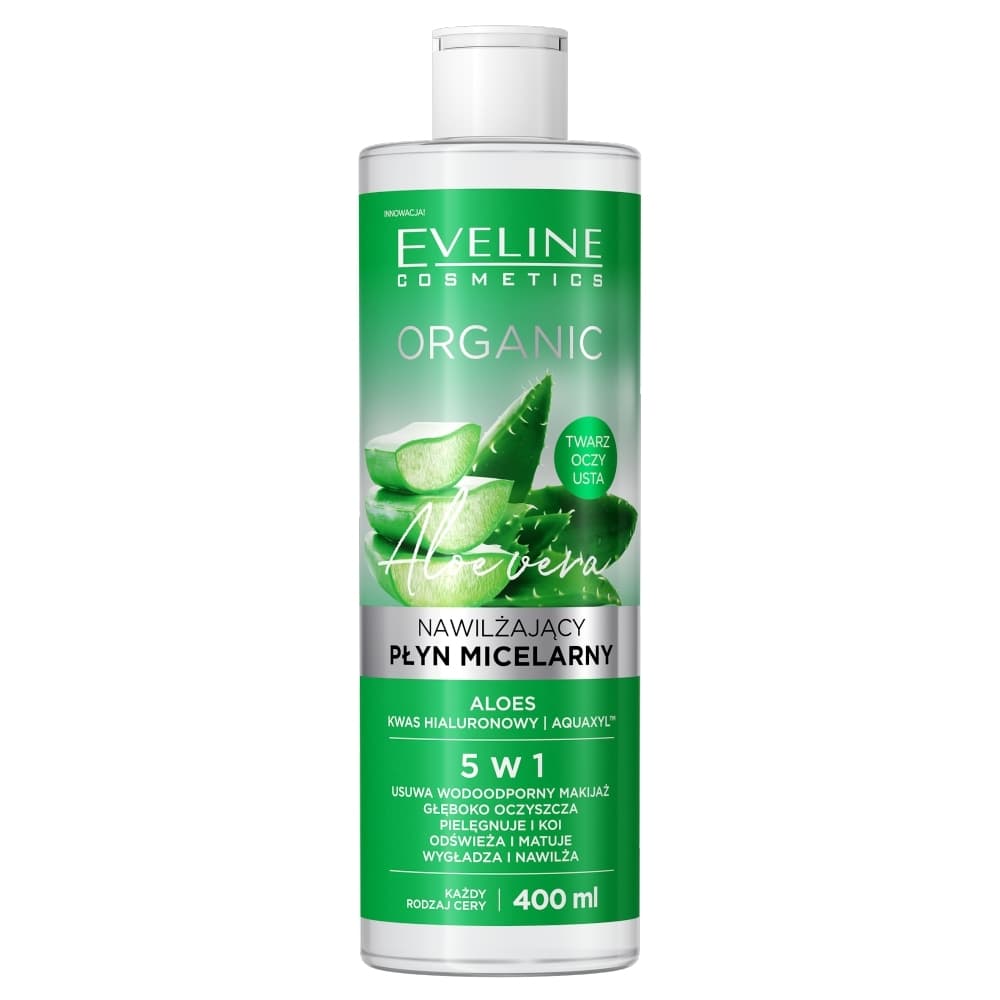 Organic nawilżający płyn micelarny do demakijażu z aloesem