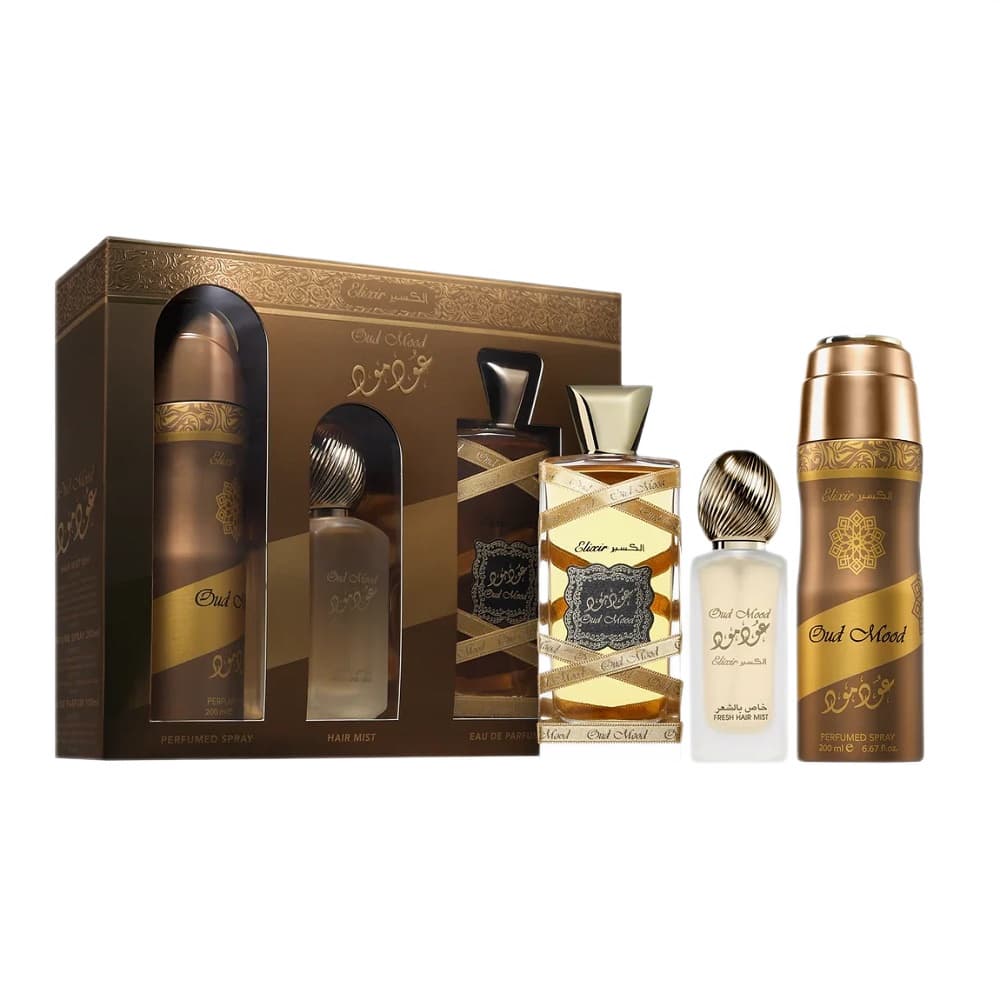 Oud Mood Elixir zestaw woda perfumowana spray + mgiełka do włosów + dezodorant spray (U)