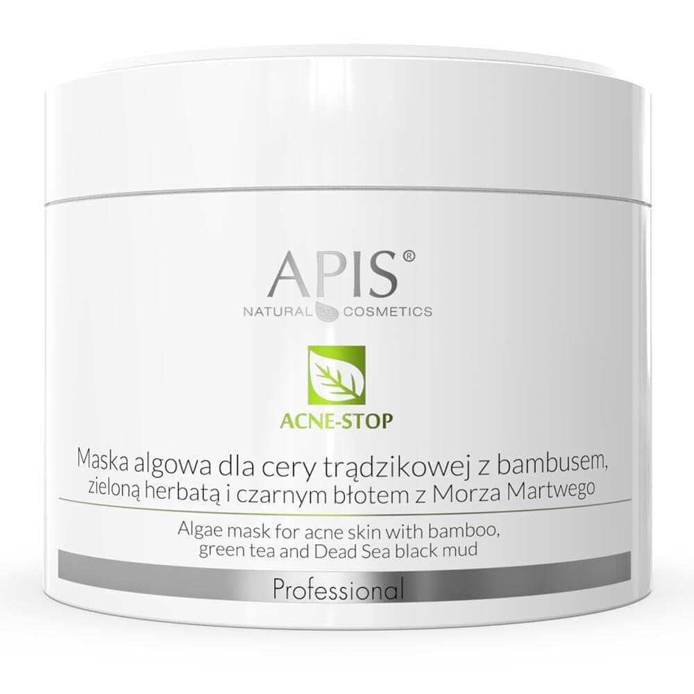 Professional - Acne-Stop Algae Mask for Acne Skin - Maska algowa dla cery trądzikowej z bambusem, zieloną herbatą i czarnym błotem z Morza Martwego -