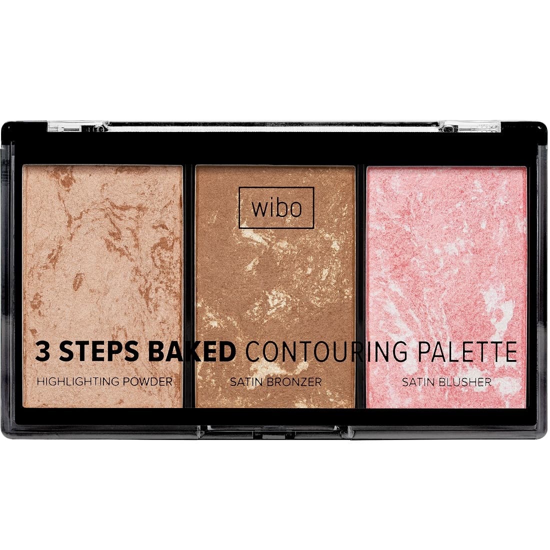 3 Steps To Perfect Face - Baked Contouring Palette - Wypiekana paleta do konturowania twarzy -