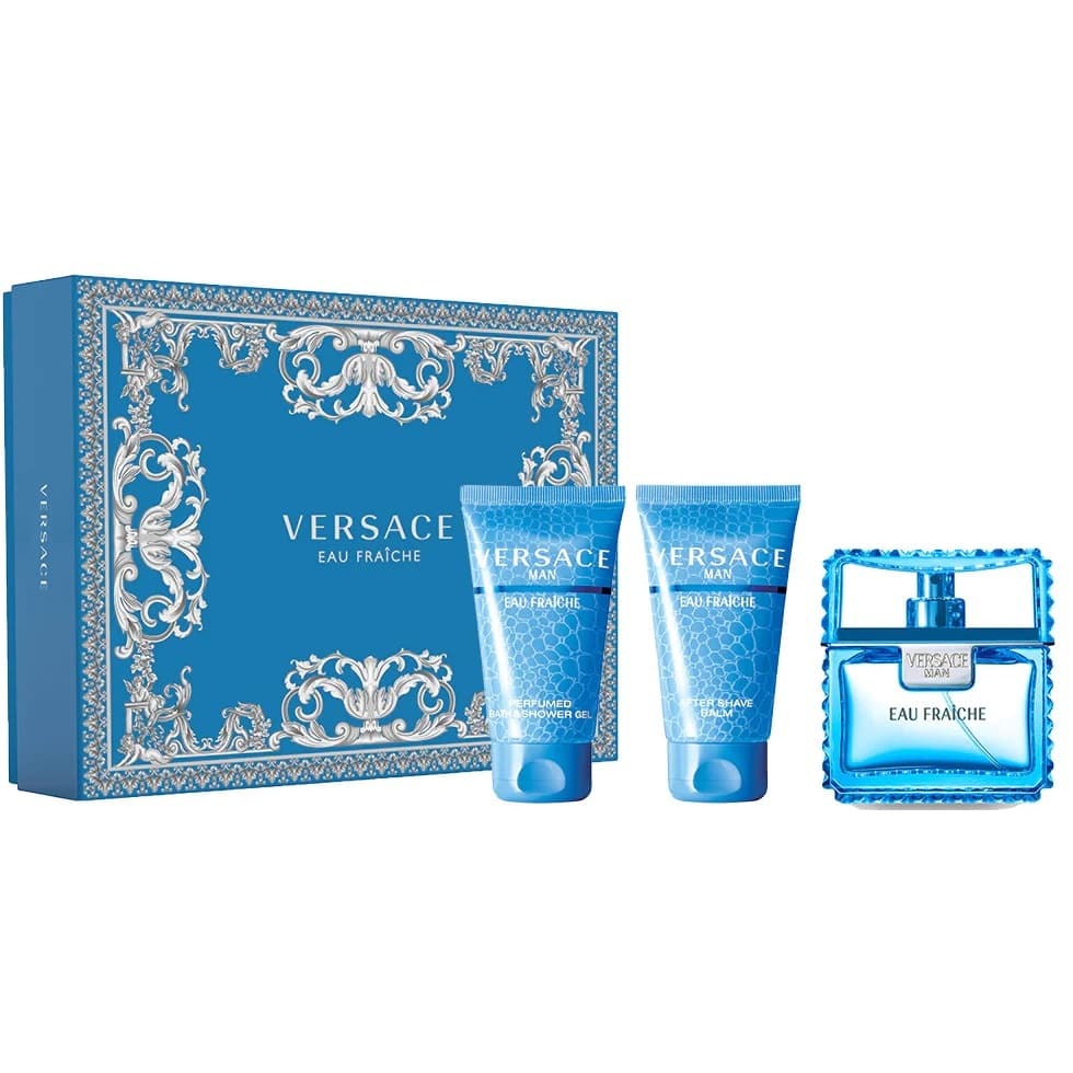 Man Eau Fraîche – woda toaletowa 50 ml + żel 50 ml + balsam po goleniu 50 ml – zestaw