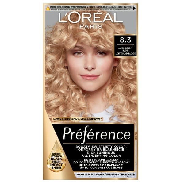 Preference Farba do Włosów 8.3 Cannes Jasny Złocisty Blond