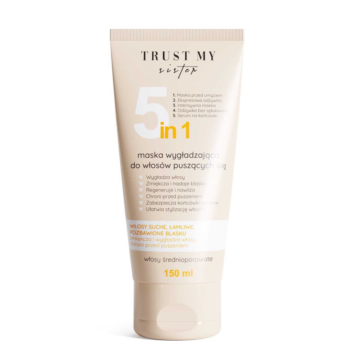 5in1 Intensively Moisturizing & Smoothing Hair Mask - Intensywnie nawilżająca i wygładzająca maska do włosów średnioporowatych -