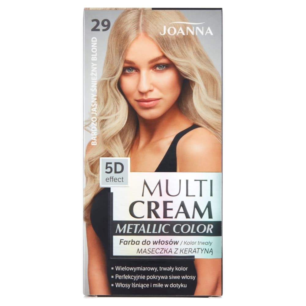 Multi Cream Metallic Color - Trwała farba do włosów - 29 Bardzo Jasny Śnieżny Blond
