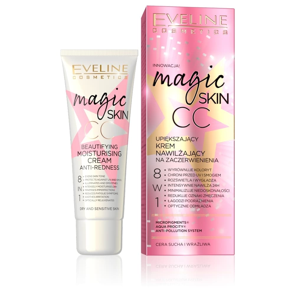 MAGIC SKIN - CC - Upiększający krem nawilżający na zaczerwienienia - 8w1 -