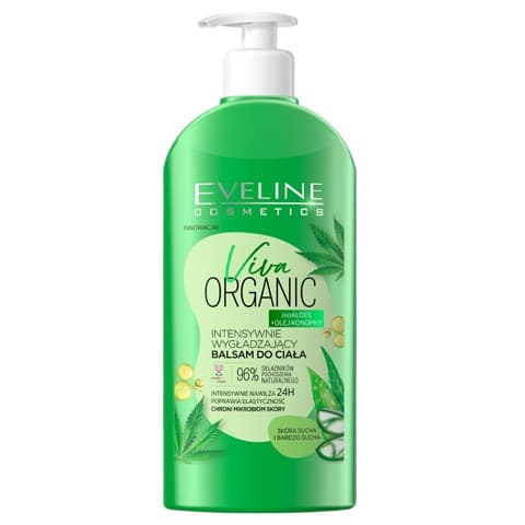 Viva Organic intensywnie wygładzający balsam do ciała bioAloes + Olej Konopny