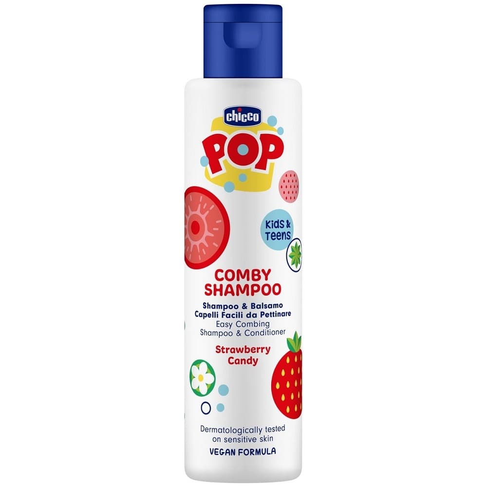 Pop szampon i odżywka 2w1 o zapachu truskawkowego sorbetu