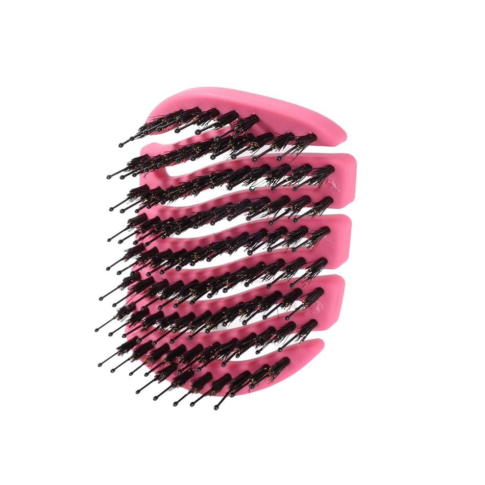 Mila Pocket Hair Brush Mini szczotka do rozczesywania włosów z włosiem z dzika FHI1104 - Fuksja