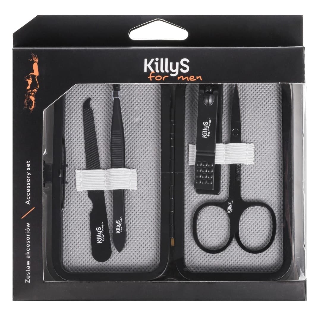 For Men Accessory Set zestaw nożyczki do paznokci + obcinaczki do paznokci + pilnik do paznokci + pęseta do depilacji