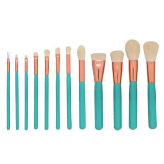 Makeup Brush Set Turquoise zestaw pędzli
