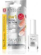 8in1 Total Action Silver Shine, skoncentrowana odżywka do paznokci z drobinkami srebra