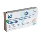 Domowe Laboratorium 5w1 Test Zestaw combo antygenów (złoto koloidalne) SARS-CoV-2 & Grypa A+B & RSV & ADV