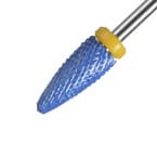 Frez ceramiczny do hybryd, żeli, akryli Long Bullet XF - stożek bardzo delikatny żółty
