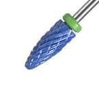 Frez ceramiczny do hybryd, żeli, akryli Long Bullet C - stożek mocny zielony