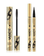 VARIETE Mascara Pogrubiająco-wydłużający tusz do rzęs + Wodoodporny eyeliner w pisaku MD22