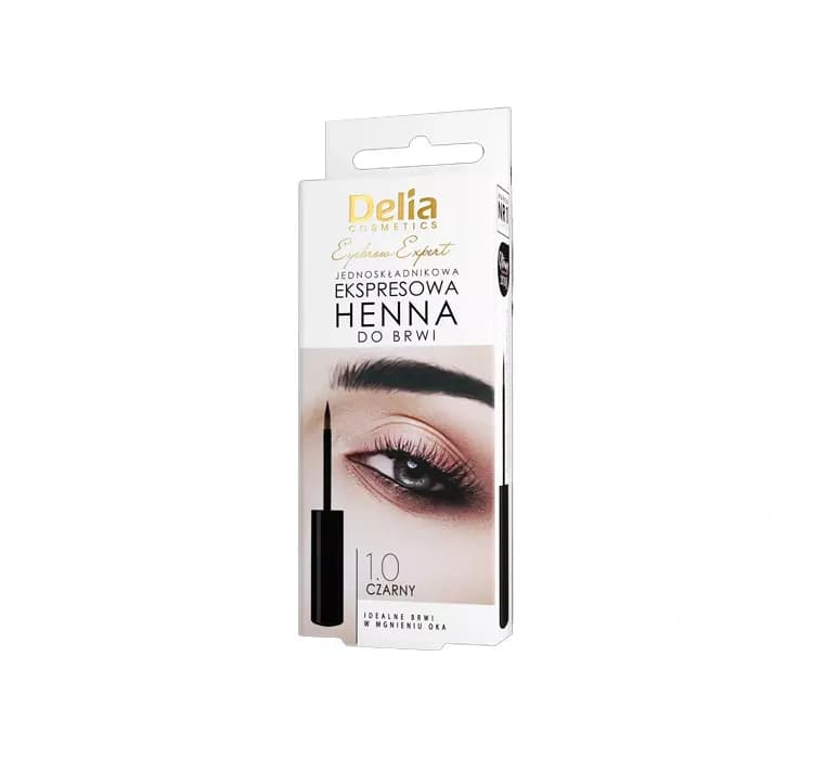 Delia Eyebrow Expert ekspresowa henna jednoskładnikowa do brwi 1.0 Czarna
