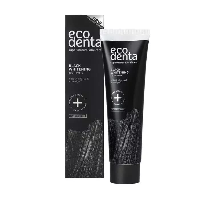 Ecodenta Black Whitening czarna pasta wybielająca z węglem