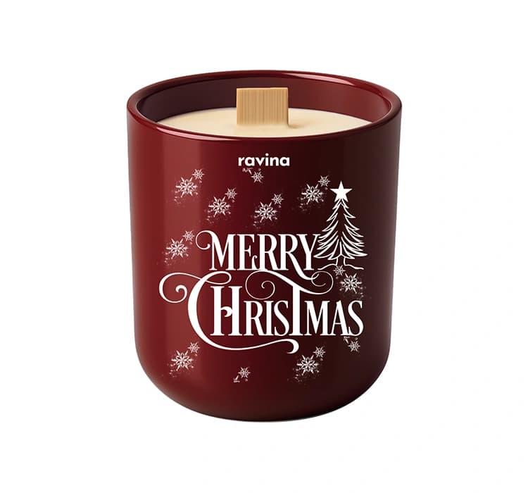 Merry Christmas sojowa świeca zapachowa "Śnieżynki"