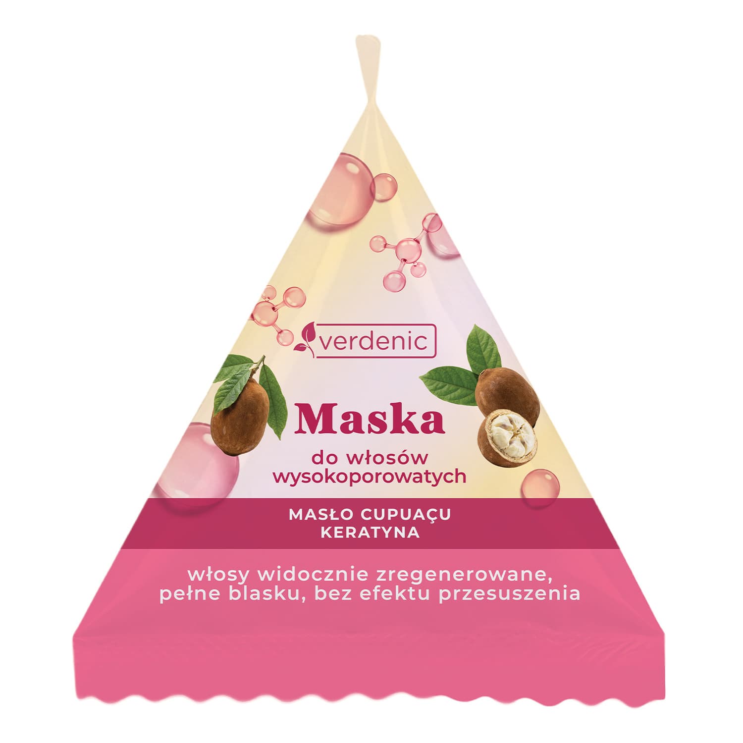 maska do włosów wysokoporowatych w saszetce Masło Cupuacu i Keratyna