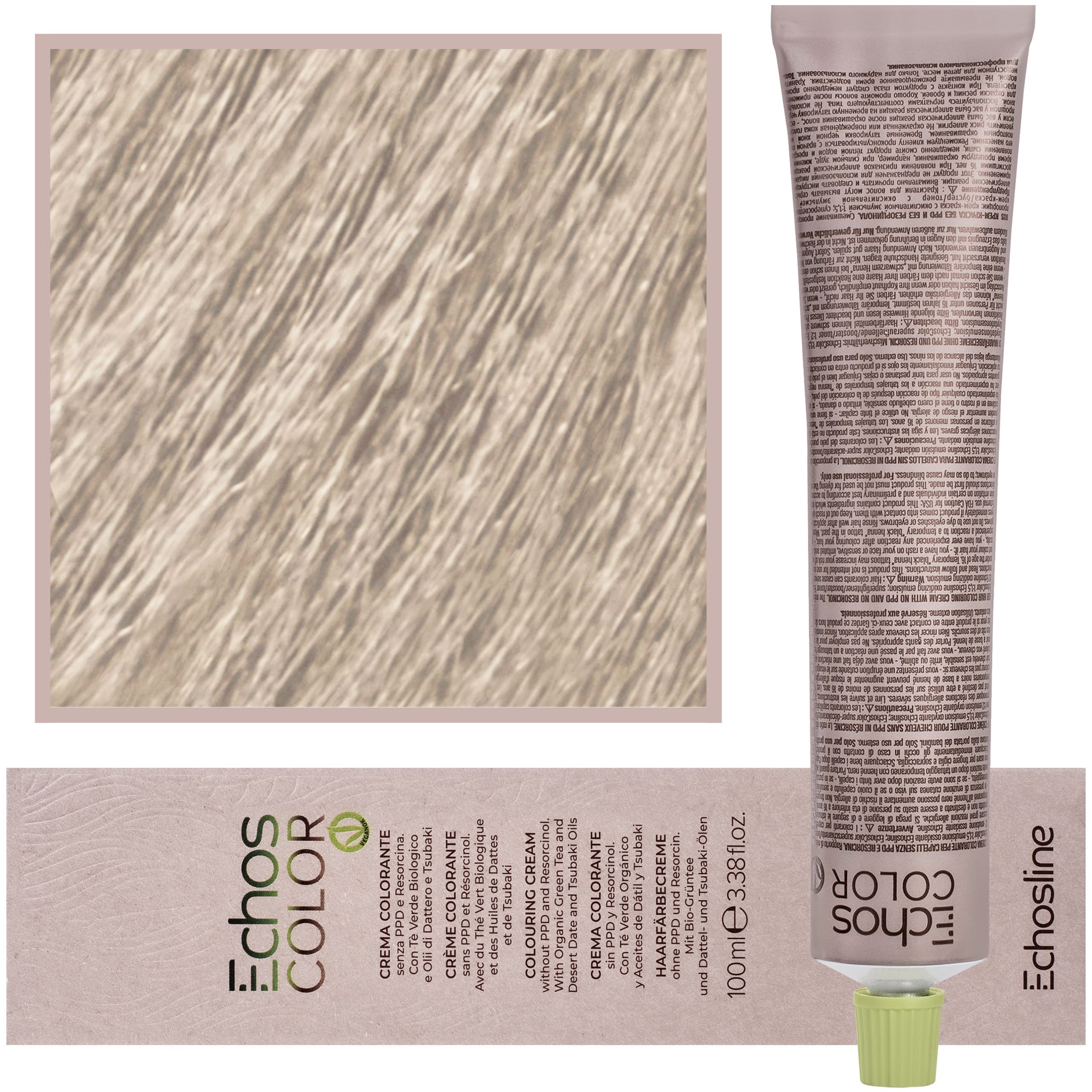 Echos Color Colouring Cream - wegańska farba do włosów, 10,13 | Platynowy Blond Naturalny Beżowy