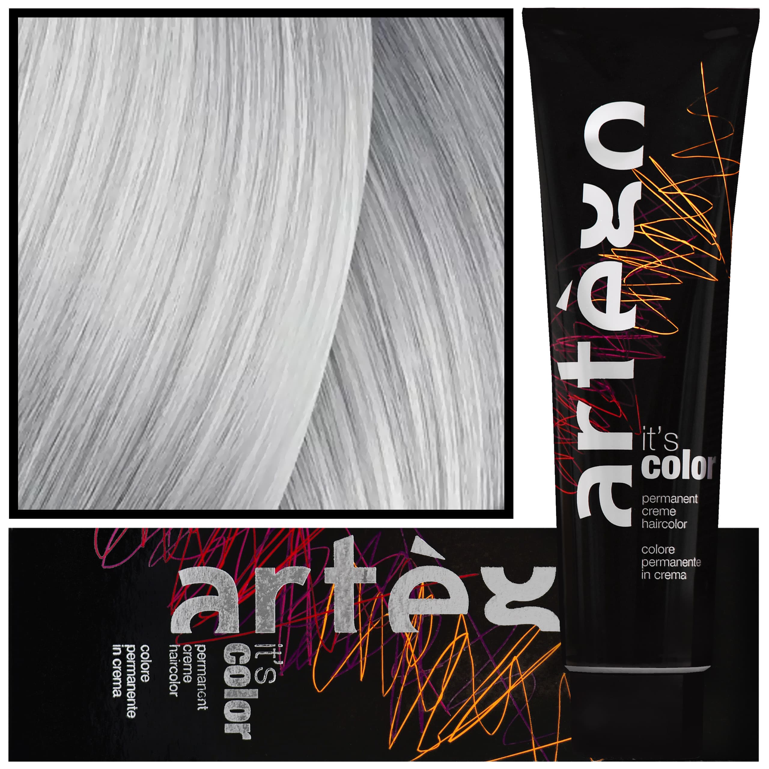 IT'S COLOR - profesjonalna farba w kremie, cała paleta kolorów, 10,11 - 10AA | Intensywny Popielaty Platynowy Blond