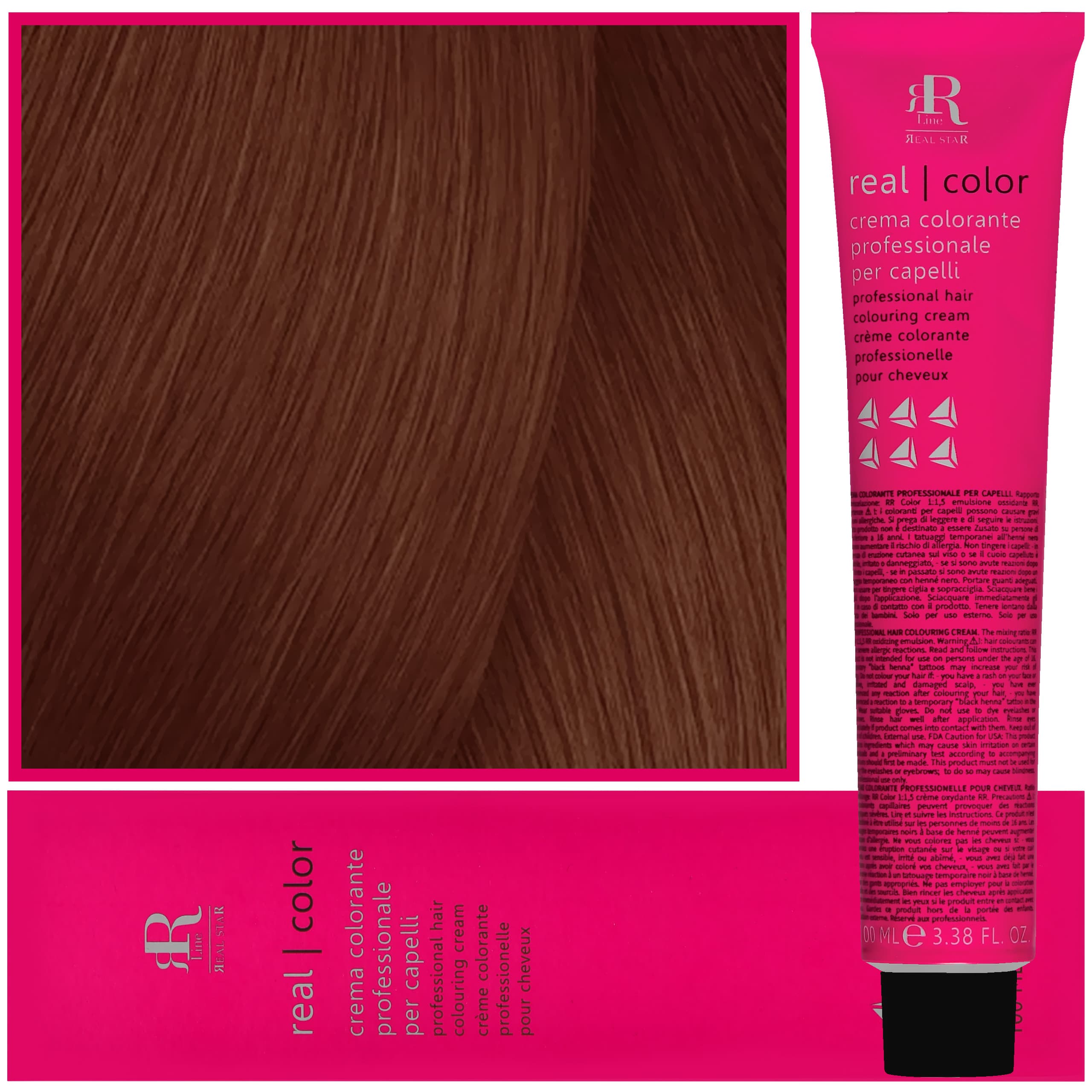 Real Color Crema - profesjonalna farba do włosów, 7.4 | Blond Miedziany