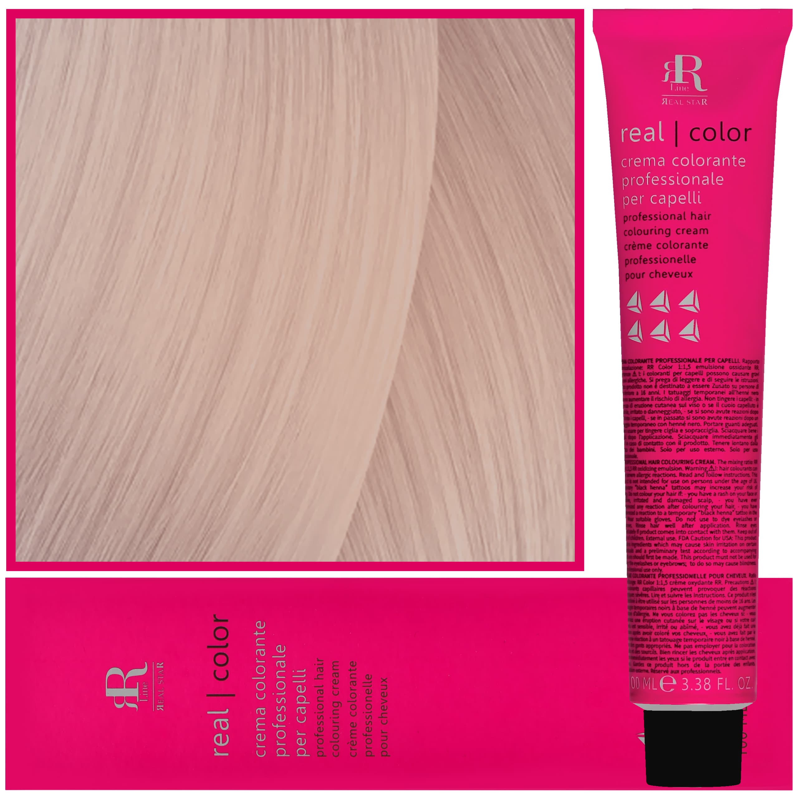 Real Color Crema - profesjonalna farba do włosów, 10.01 | Blond Naturalny Platynowy Popielaty