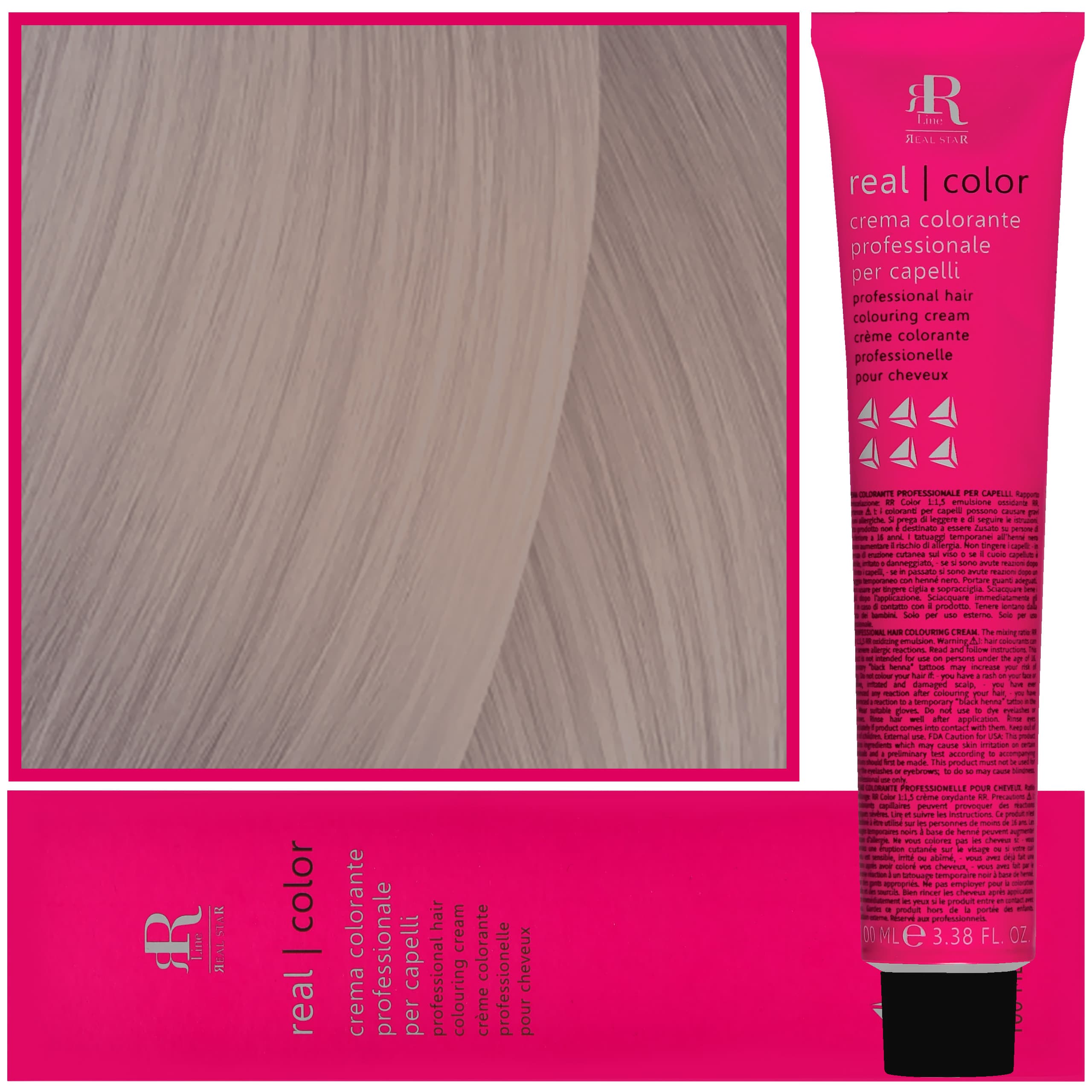 Real Color Crema - profesjonalna farba do włosów, 10.11 | Platynowy Blond Intensywny Popielaty