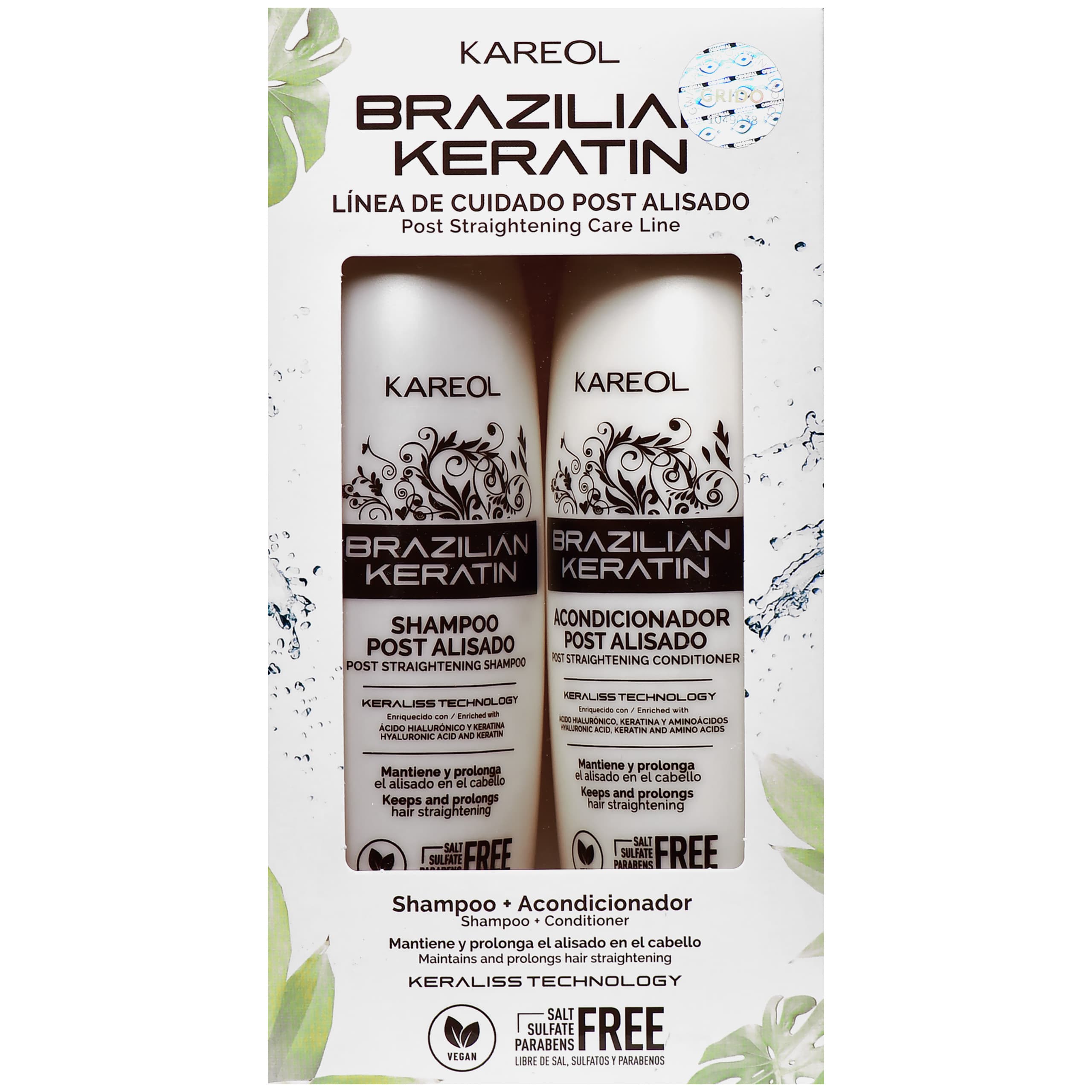 Brazilian Keratin Post Kit - zestaw po keratynowym prostowaniu, szampon + odżywka