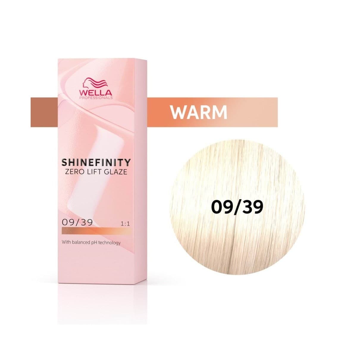 Wella Shinefinity Warm Zero Lift Glaze, farba półtrwała do włosów, 09/39