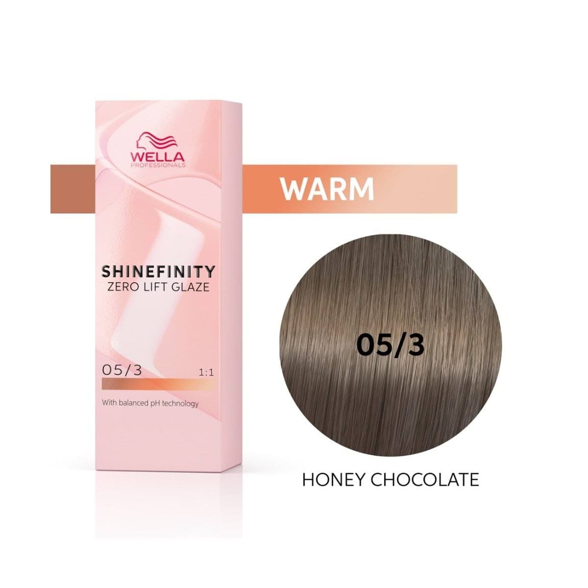 Wella Shinefinity Warm Zero Lift Glaze, farba półtrwała do włosów, 05/3