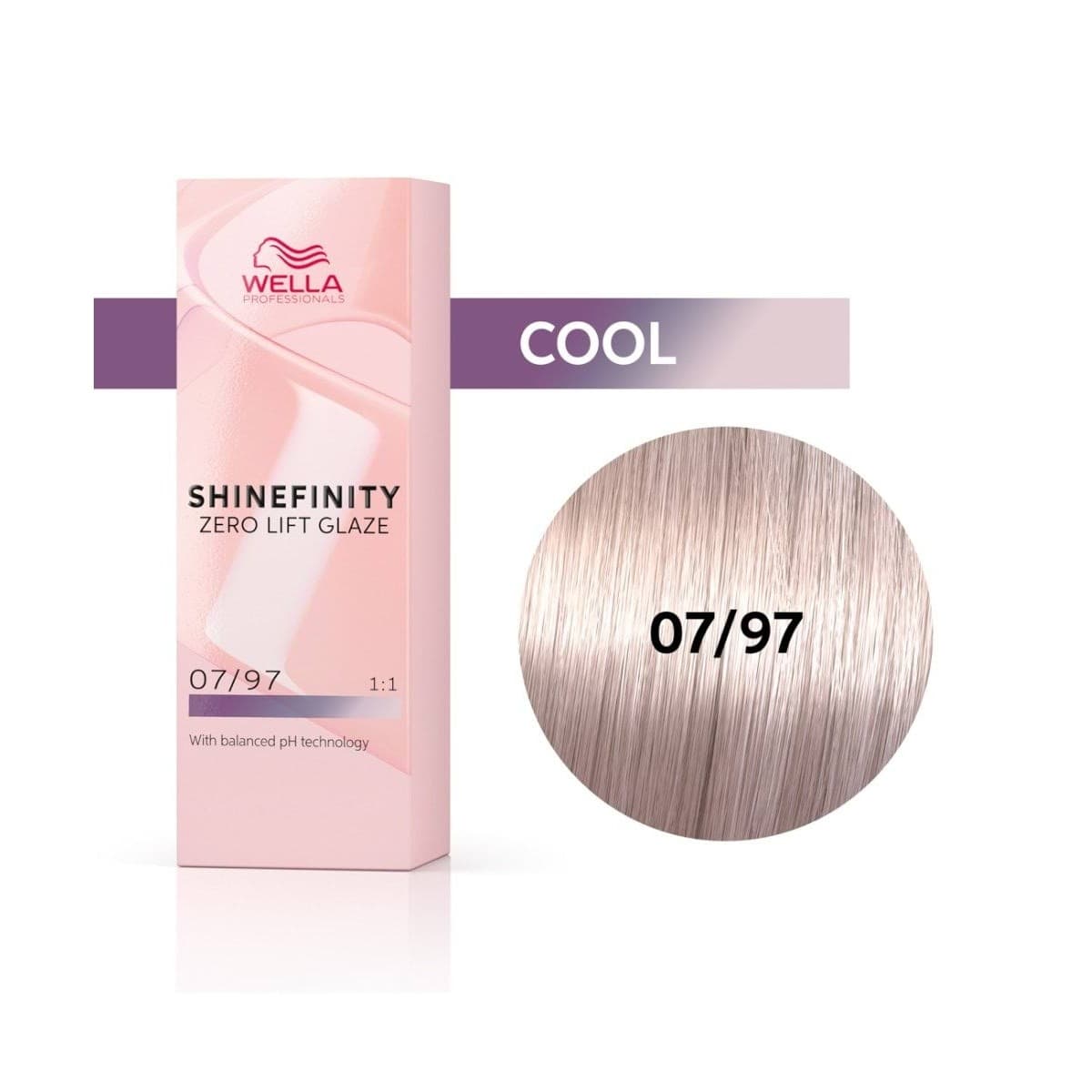 Wella Shinefinity Cool Zero Lift Glaze, farba półtrwała do włosów, 07/97