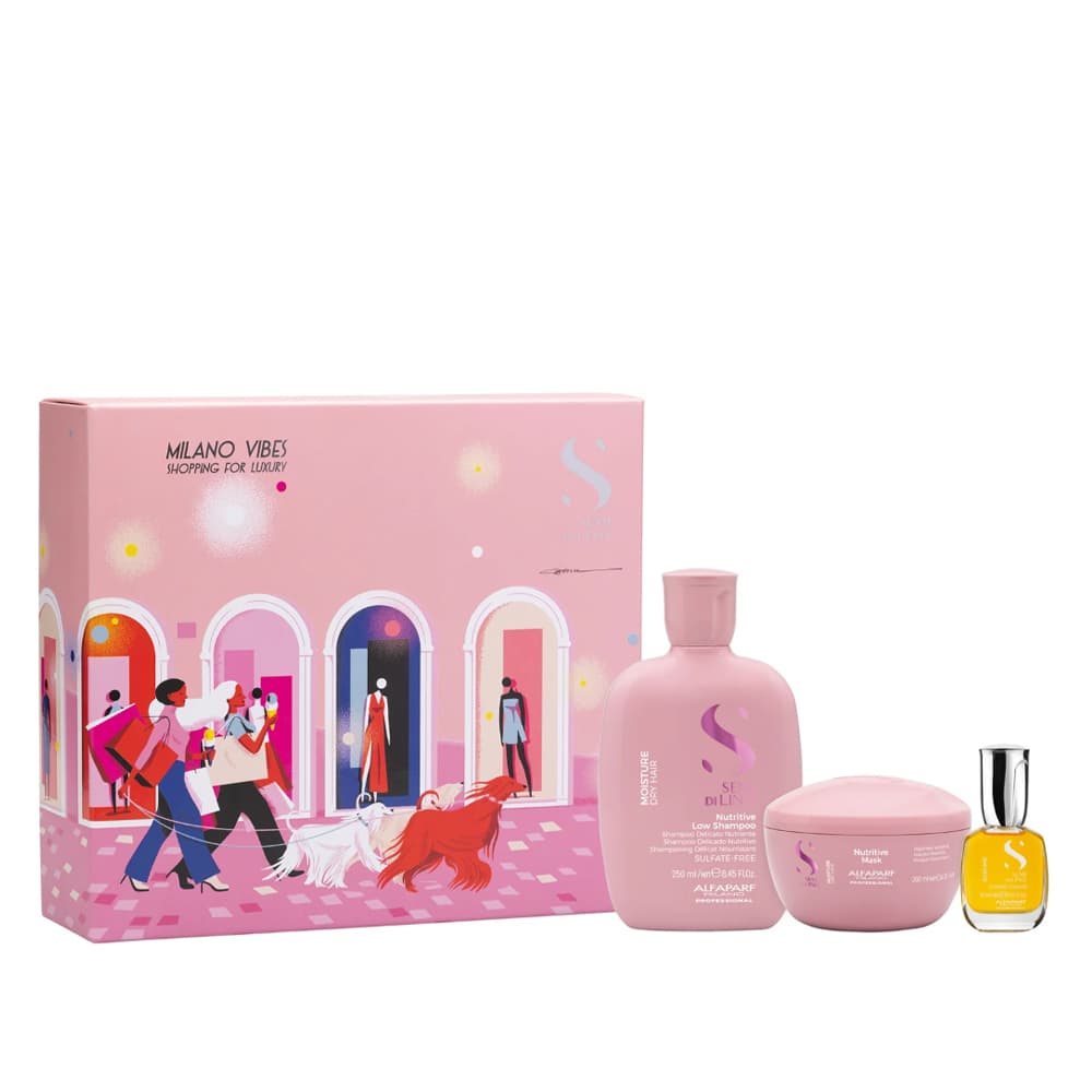 Semi di Lino Moisture, zestaw do włosów przesuszonych i odwodnionych, + +