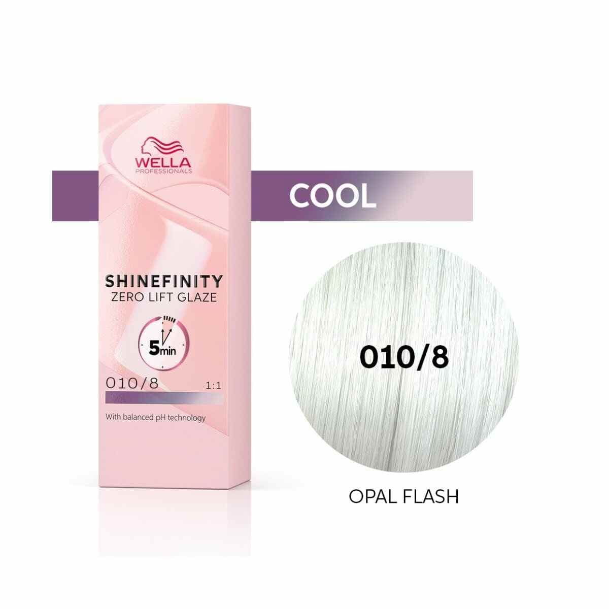 Wella Shinefinity Warm Zero Lift Glaze, farba półtrwała do włosów, 010/8