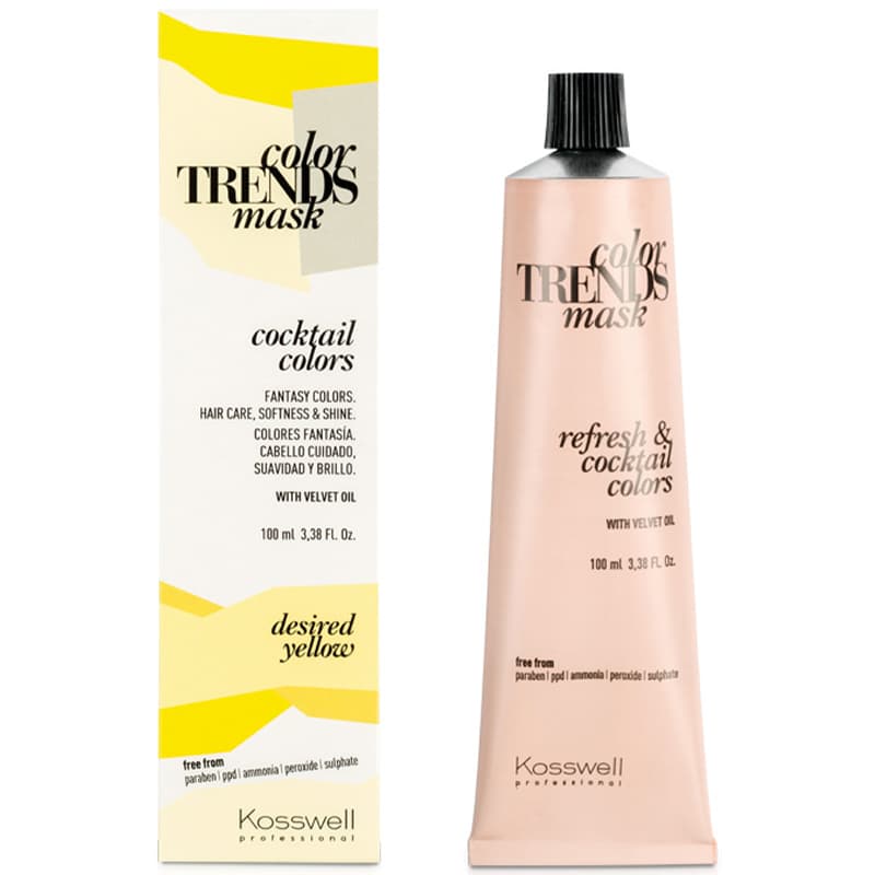 Color Trends Mask, kremowa farba do półtrwałej koloryzacji, desired yellow