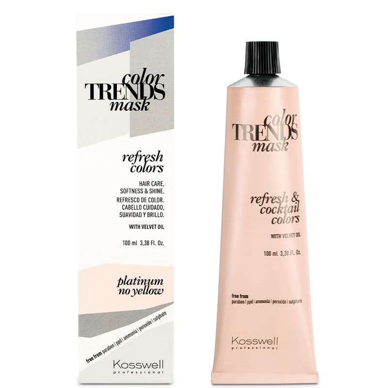 Color Trends Mask, kremowa farba do półtrwałej koloryzacji, platinum no yellow