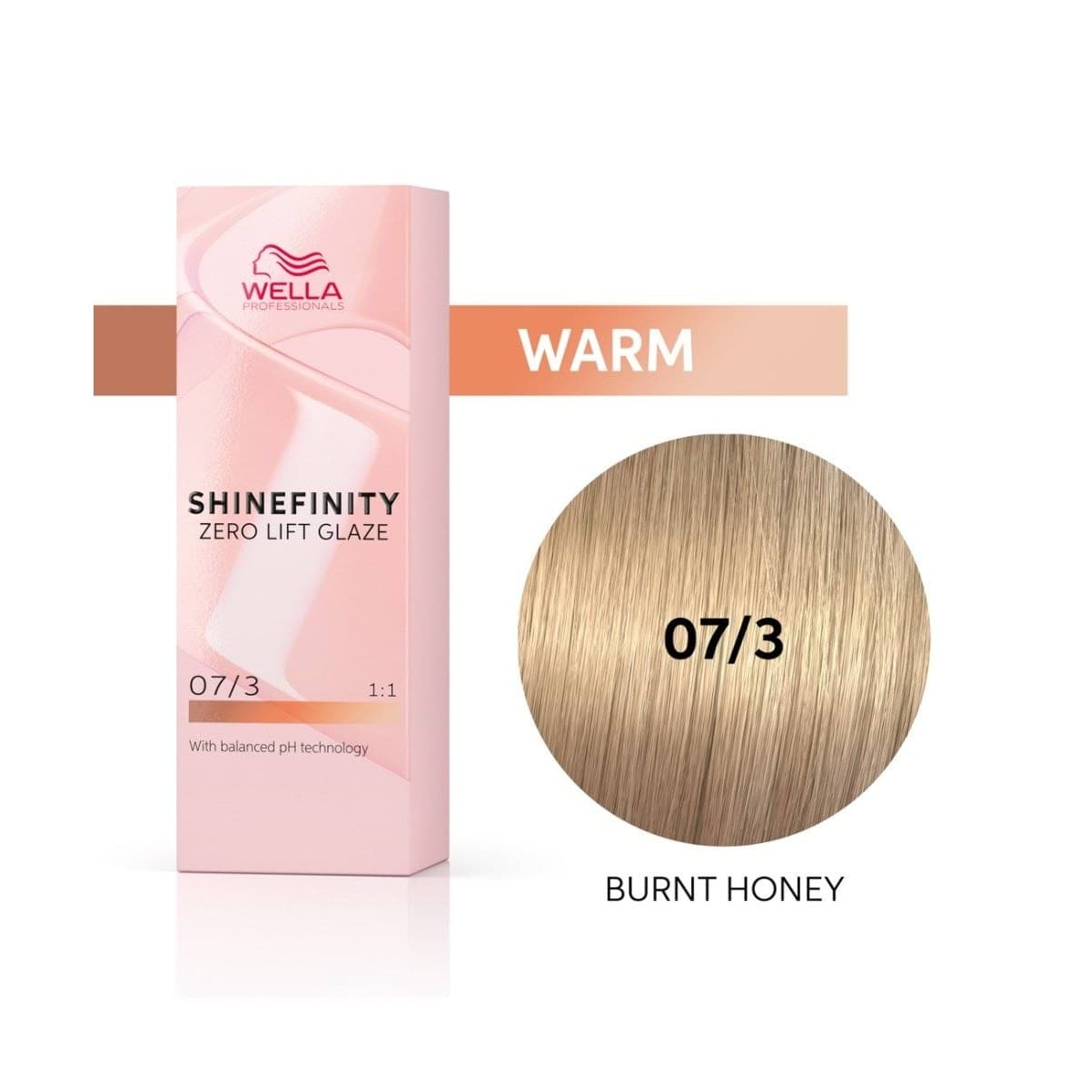 Wella Shinefinity Warm Zero Lift Glaze, farba półtrwała do włosów, 07/3