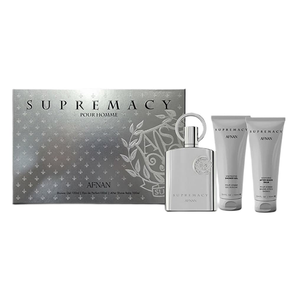 Supremacy Silver zestaw woda perfumowana spray + żel pod prysznic + balsam po goleniu (M)